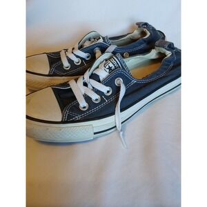 Women  Size 7 Converse All star Low  Elastic Back‎ Navy Blue Tennis Shoe
